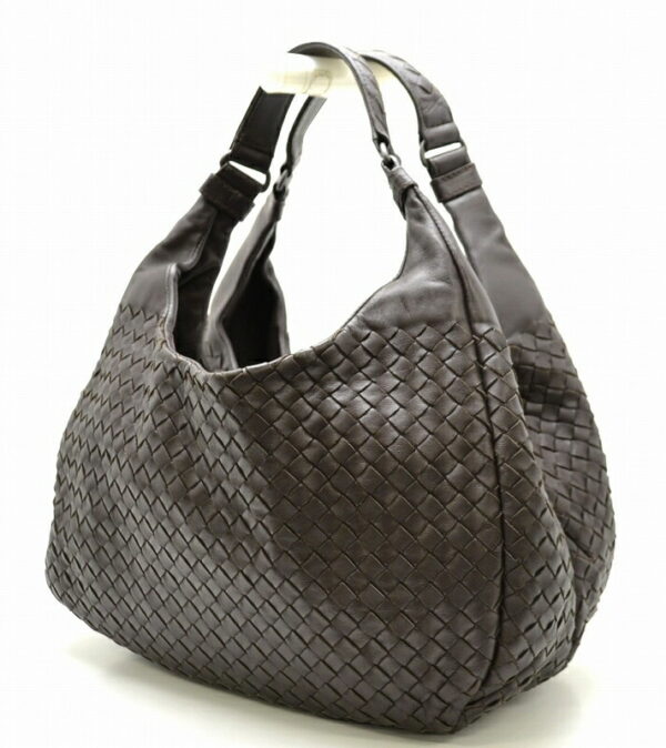 11441023 1 Bottega Veneta Intrecciato Campana Shoulder Bag Brown Brown