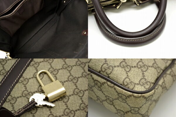 11450929 2 Gucci GG Plus Briefcase Leather Khaki Beige Brown