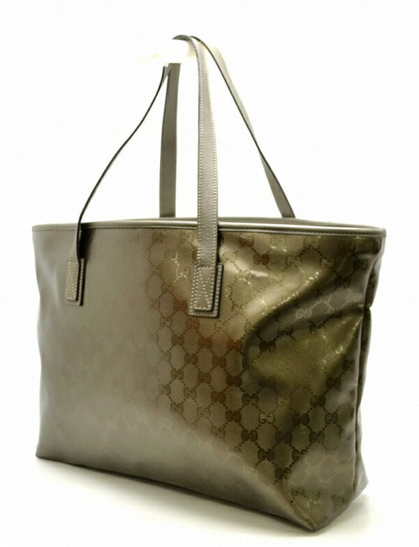 11450936 1 Gucci GG Implement Tote Bag Leather Bronze Khaki