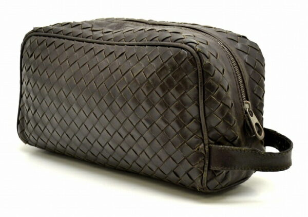 11451254 1 Bottega Veneta Intrecciato Clutch Bag Brown