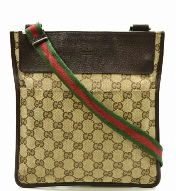 11451358 Gucci GG Shoulder Bag Khaki Beige Brown Sherry Line