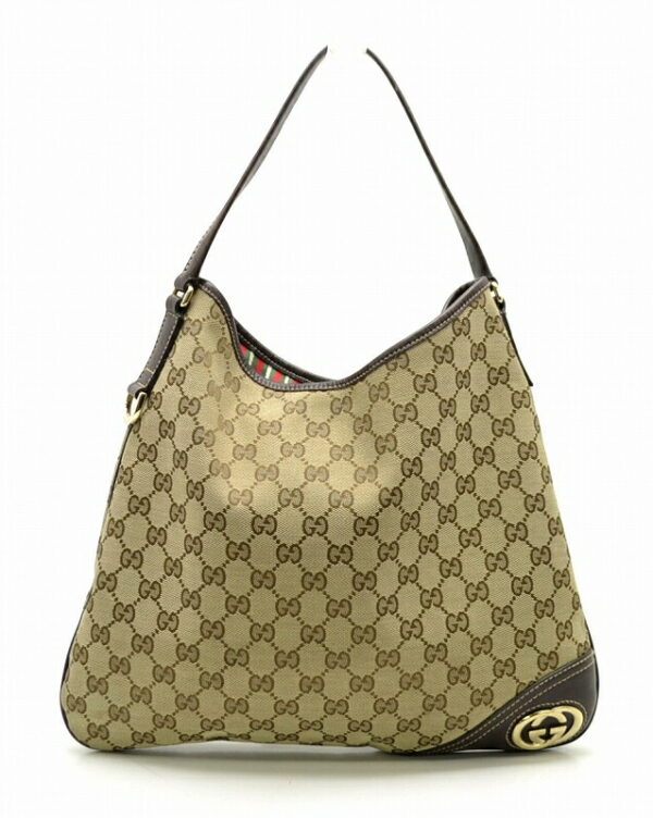 11451436 Gucci GG Shoulder Bag Khaki Beige Brown