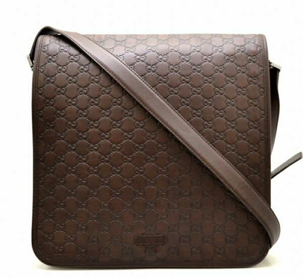 11451502 Gucci Guccissima Messenger Bag Crossbody Brown