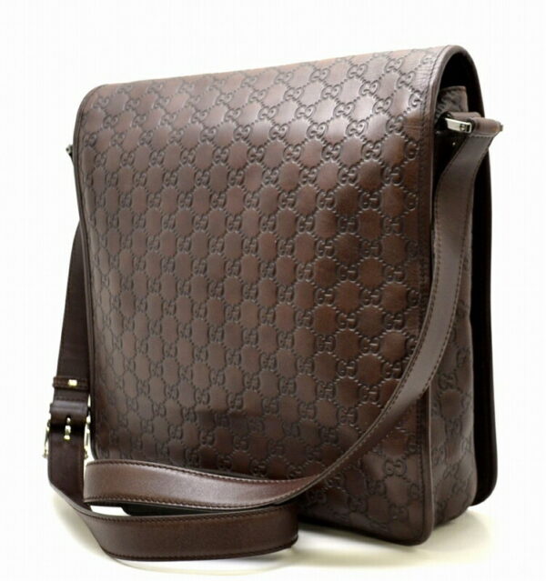 11451502 1 Gucci Guccissima Messenger Bag Crossbody Brown