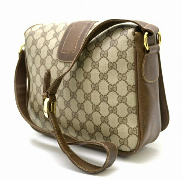 11451614 1 Gucci GG Plus GG Supreme Shoulder Bag Brown