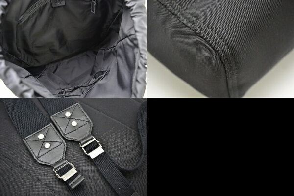 11451636 2 Gucci Rucksack Backpack Nylon Leather Black