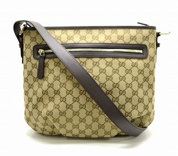 11460749 Gucci GG Shoulder Bag Khaki Beige Brown