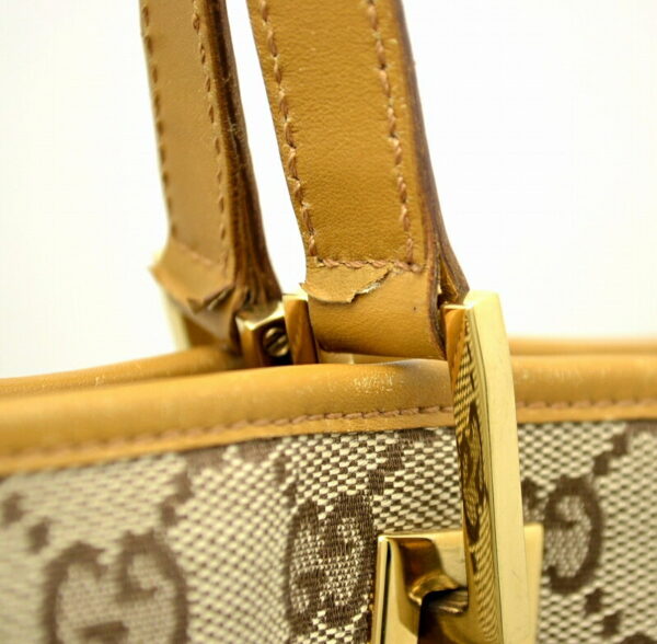 11461489 5 Gucci GG Tote Bag Shoulder Beige Camel