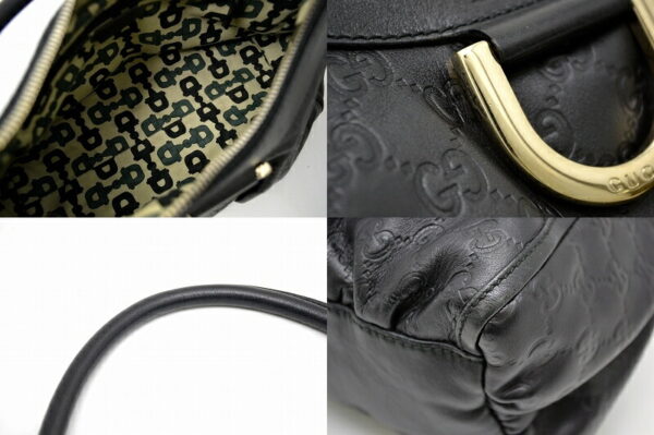 11461560 2 Gucci Guccissima Leather Handbag Black