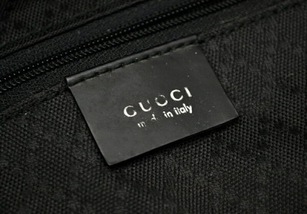 11470582 6 Gucci Bamboo Nylon Leather 2WAY Bag Black