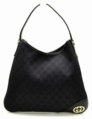 11470856 Gucci Dollar Calf Shoulder Bag Black