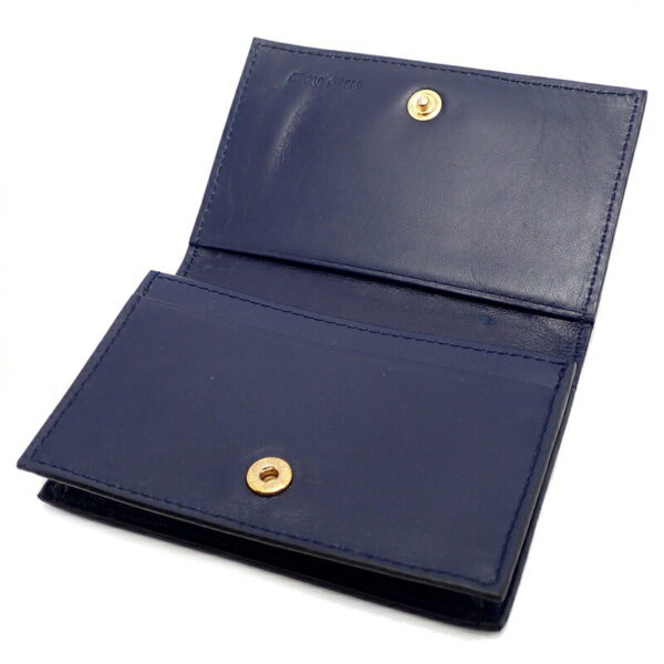 11471192 1 Miu Miu Card Case Business Card Holder Croco Like Leather Blue