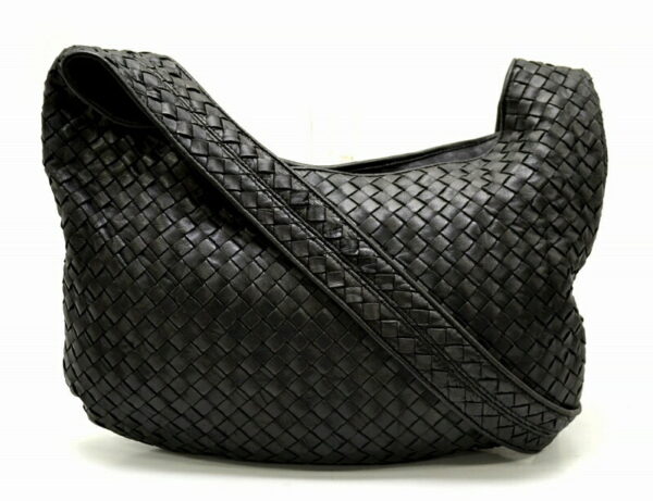 11471623 Bottega Veneta Intrecciato Crossbody Bag Black