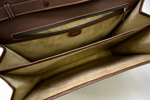 11471647 4 Gucci Bamboo Leather Business Bag Briefcase Brown