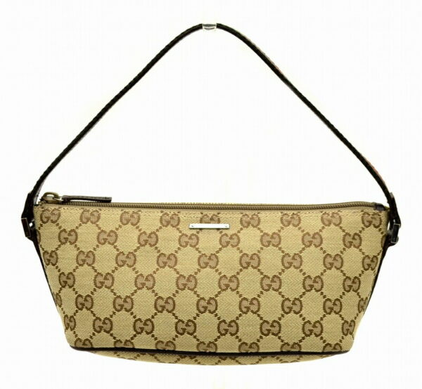 11480382 Gucci GG Pouch Sherry Line Khaki Beige