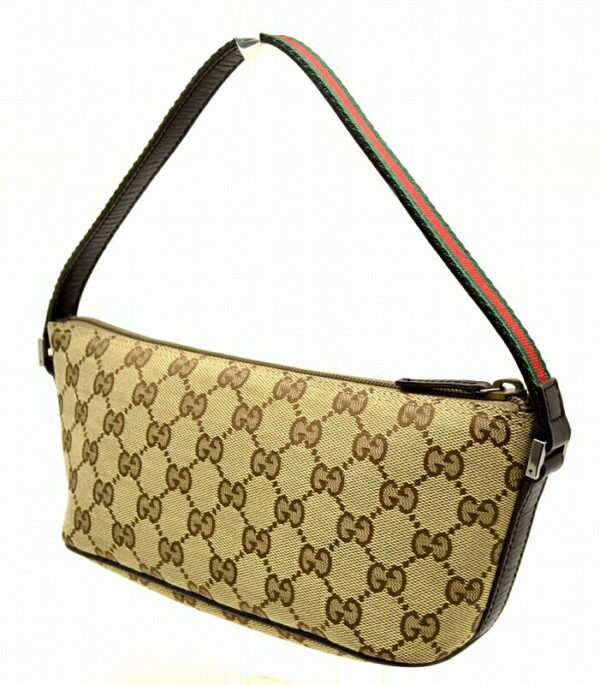 11480382 1 Gucci GG Pouch Sherry Line Khaki Beige