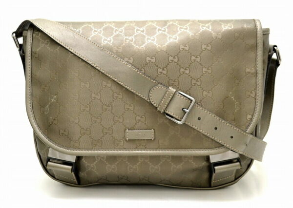 11480558 Gucci GG Implement Shoulder Bag Messenger Metallic Khaki