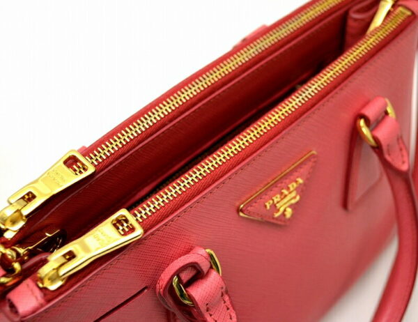 11480649 7 Prada Saffiano Leather 2way Handbag Shoulder Bag Fragola