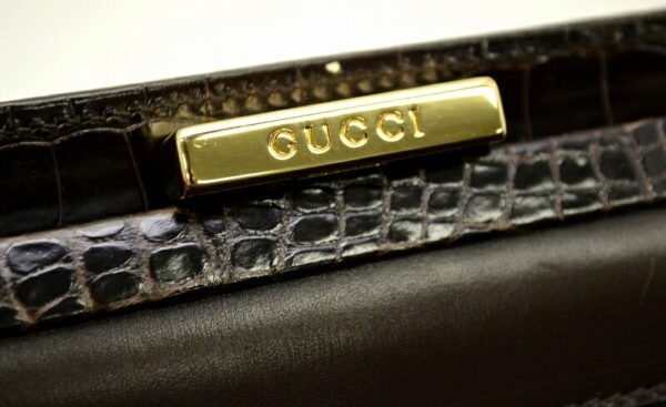 11480767 7 Gucci Croco Handbag Brown