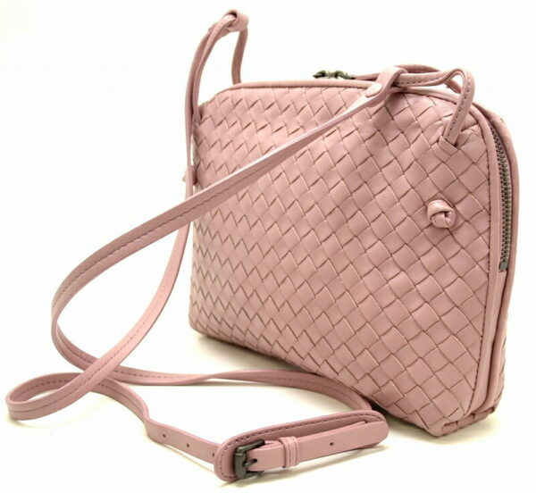 11480768 1 Bottega Veneta Calf Crossbody Bag Smoky Pink