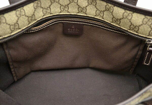 11480927 4 Gucci GG Supreme Shoulder Bag Tote Khaki Beige Brown