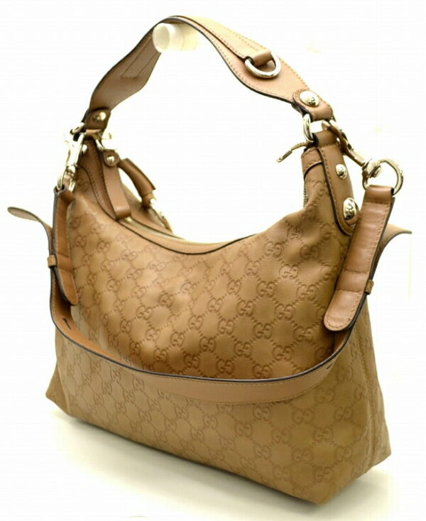 11481139 1 Gucci Guccissima Leather Handbag 2WAY Brown