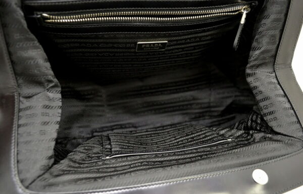 11490145 4 Prada Jacquard Nylon Leather Doctors Bag Black