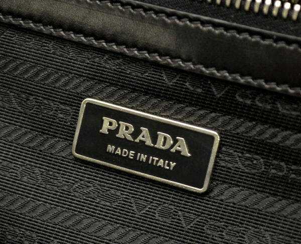 11490145 8 Prada Jacquard Nylon Leather Doctors Bag Black