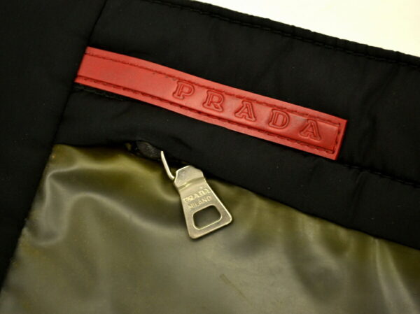 11490237 5 Prada Sports Nylon Waist Body Bag Black Red