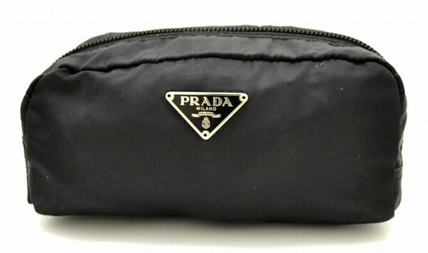 11490555 Prada Nylon Cosmetic Pouch Black