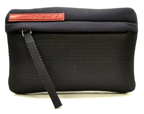 11490565 Prada Sports Nylon Multi Pouch Bag Black Red