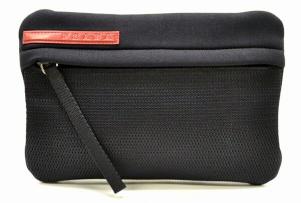 11490566 Prada Sports Nylon Multi Pouch Bag Black Red