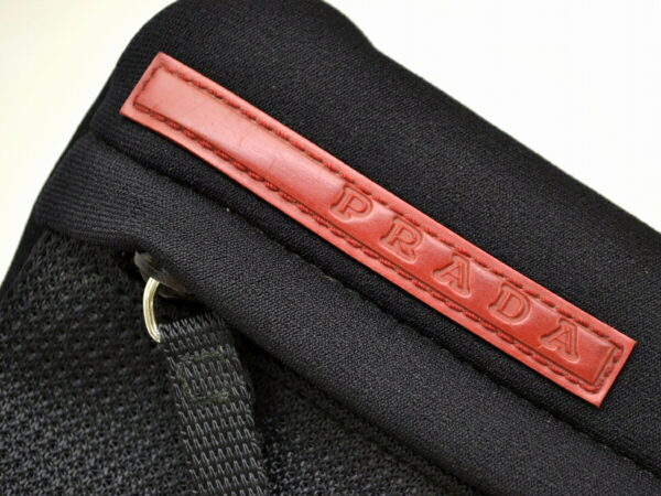 11490566 5 Prada Sports Nylon Multi Pouch Bag Black Red