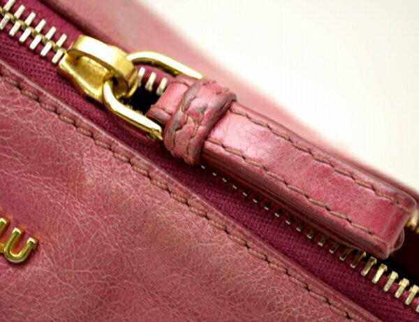 11490591 5 Miu Miu Leather 2Way Shoulder Bag Ribbon Rose Pink