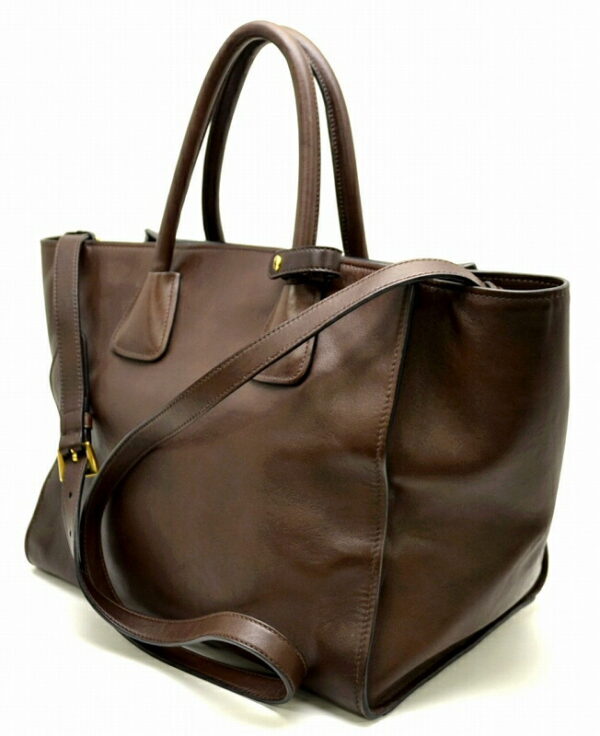 11490655 1 Prada Leather 2way Handbag Shoulder Bag Brown