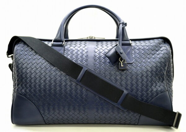 11490695 Bottega Veneta Intrecciato Bag Navy