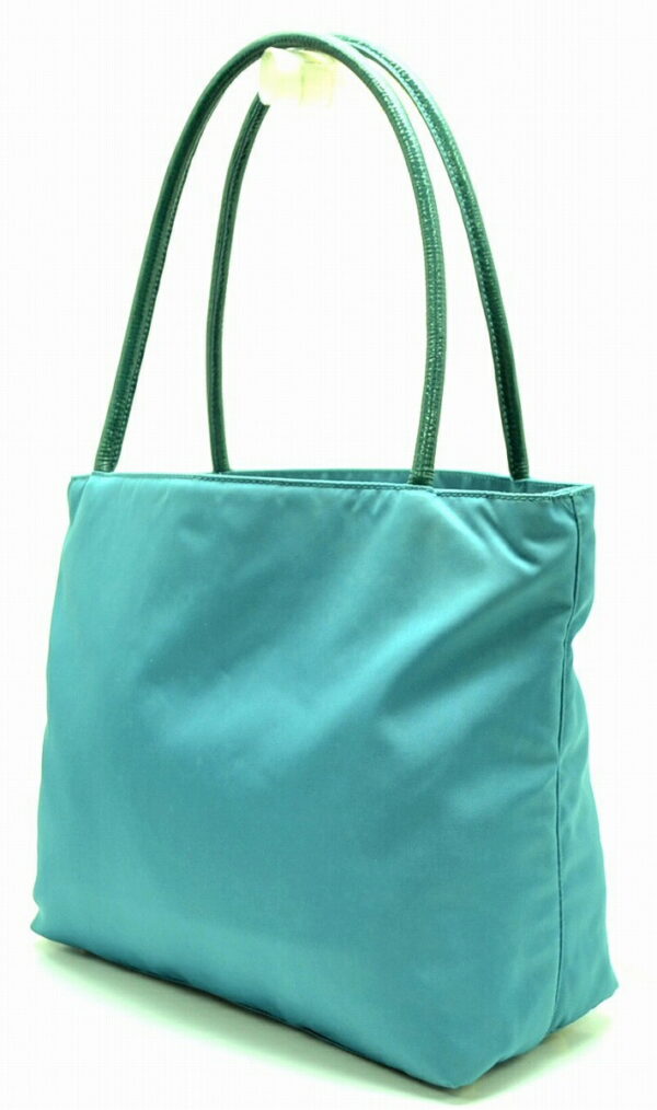 11491016 1 Prada Nylon Tote Shoulder Bag Emerald Green