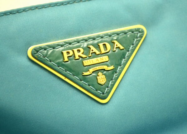 11491016 6 Prada Nylon Tote Shoulder Bag Emerald Green