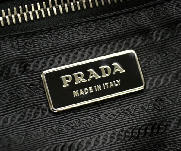 11491154 8 Prada Nylon Leather 2way Shoulder Tote Bag Black