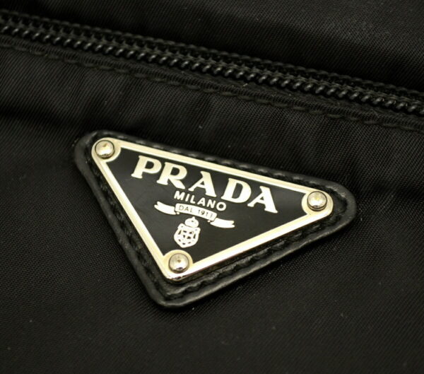 11500375 8 Prada Nylon Leather Shoulder Crossbody Bag Black