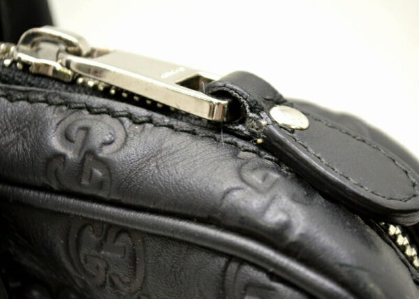 11500781 5 Gucci Guccissima Leather Web Loop Business Bag Black