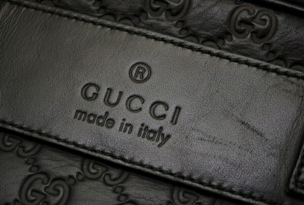 11500781 7 Gucci Guccissima Leather Web Loop Business Bag Black