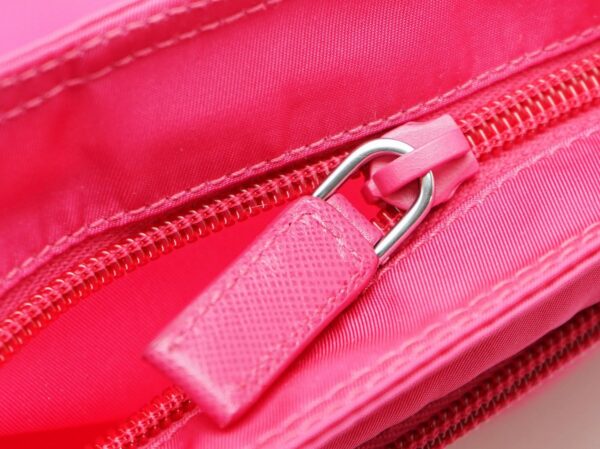 11500817 5 Prada Nylon Leather Shoulder Crossbody Bag Pink