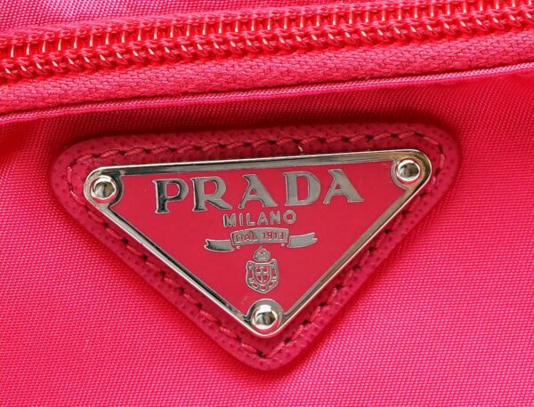 11500817 8 Prada Nylon Leather Shoulder Crossbody Bag Pink