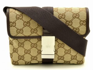 11500832 Gucci Bi fold Wallet Ophidia GG Supreme Beige x Brown