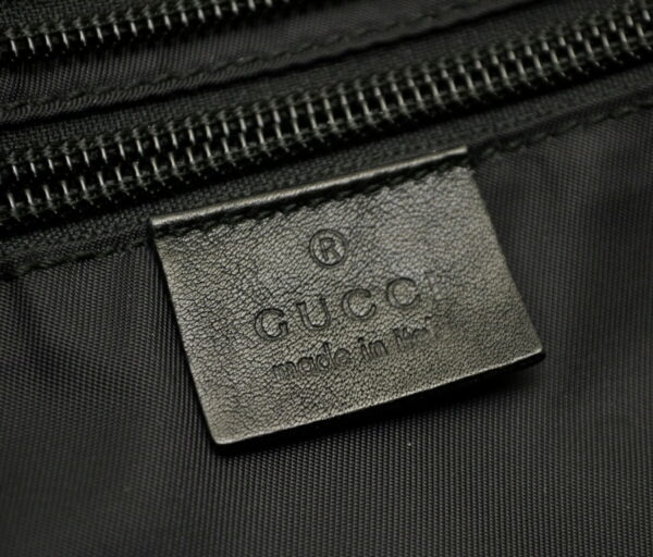 11500851 8 Gucci GG Crystal Canvas Leather Tote Bag Blue Gray Black