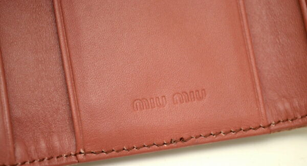 11500934 6 Miu Miu 6 Row Key Case Embossed Leather Pink