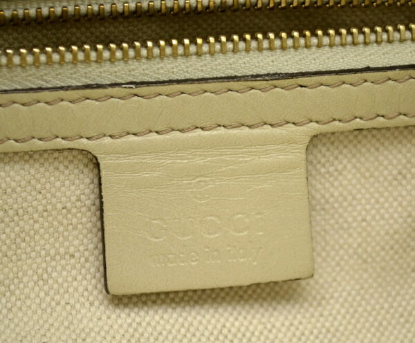 11501012 8 Gucci GG Princey Shoulder Tote Sherry Ribbon Khaki Beige Cream