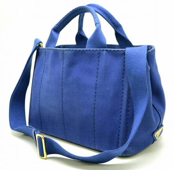 11501030 1 Prada Canapa Denim 2way Shoulder Tote Bag Cobalt Blue