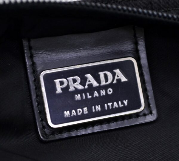 11501132 7 Prada Nylon Leather Shoulder Crossbody Bag Black